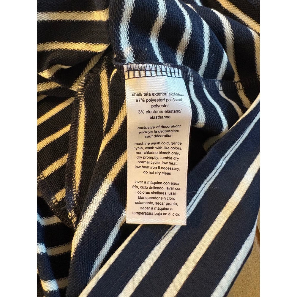 Nautica Jeans Polo Dress XL Navy White Striped Sleeveless Tiered 1844377 - Picture 7 of 11